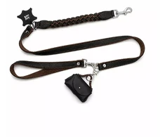 Barry King Pintas virvelė antsnukis Terra Braid – ruda su nuimama rankena 25mm/140cm