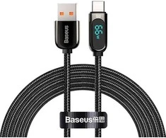 Baseus Ekranas USB - USB C kabelis 66W 1m - Juodas