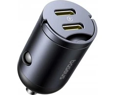 Baseus Tiny Star Mini Car Charger 2C 30W Cosmic juodos spalvos