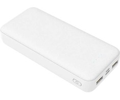 PLATINET IŠORINIŲ ĮKROVIKLIŲ RINKINYS 20000 mAh + 20W PD ĮKROVIKLIS + 1M LAIDAS, BALTASIS [46220]