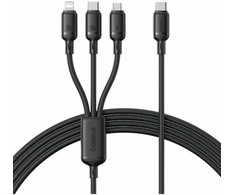 „Baseus Rapid“ serijos 3 viename USB-A 100 W 1,5 m, juodas