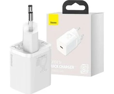 Baseus Super Si įkroviklis 1C 25W baltas