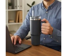 Basic Steel Didelis nerūdijančio plieno termopuodelis, 1,2l