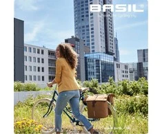 Basil BASIL CITY DVIGUBAS DĖŽUTĖS KREPŠYS 28–32 l, universali tiltelių sistema, atsparus vandeniui, juodas (NAUJIENA 2024 m.)