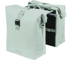 Basil BASIL SOHO DOUBLE PANNIER BAG NORDLICHT MIK, MIK System (paruošta naudoti) 41L 100% vandeniui atsparus pastelinis žalias apšvietimas Nordlicht Technolog