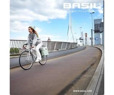 Basil SOHO dvigubas krepšys-maišelis NORDLICHT MIK, MIK sistema (paruoštas kelionei), 41 l, 100 % atsparus vandeniui, samanų žalios spalvos apšvietimas, Nordlicht Technology