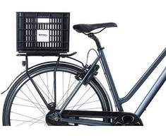 BASIL BICYCLE CRATE M vairo krepšys / vežėjas, 29,5 l, perdirbta sintetika, juoda (NAUJA)