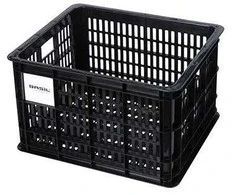 BASIL BICYCLE CRATE M vairo krepšys / vežėjas, 29,5 l, perdirbta sintetika, juoda (NAUJA)