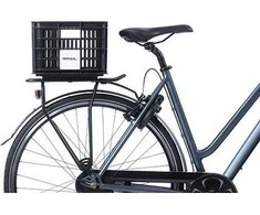 BASIL BICYCLE CRATE S vairo krepšys / dėklas, 17,5 l, perdirbta sintetika, juodas (NAUJAS)