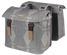 Basil Bagažinės krepšys BASIL ELEGANCE DOUBLE PANNIER BAG 40-49 Universal Bridge System, neperšlampamas taupe chateau
