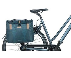 Basil Bagažinės krepšys BASIL ELEGANCE BICYCLE SHOPPER 20-26L Hook On System, atsparus vandeniui estate mėlynas