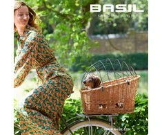 Basil Galinis nešiojimo krepšys BASIL PASJA gyvūnams MIK 45 cm, MIK sistema (paruošta naudoti), pintas natūralus (NAUJIENA 2024)