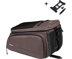 BASIL MOV TRUNK BAG, MIK su tvirtinimo adapteriu, 10-26L, Atsparus vandeniui, Rudas (NAUJIENA 2025)