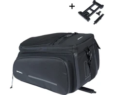 BASIL MOV TRUNK BAG, MIK su tvirtinimo adapteriu, 10-26L, Neperšlampamas, Juodas (NAUJIENA 2025)