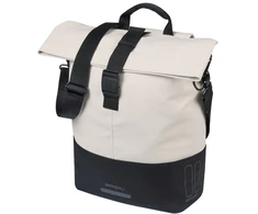 Basil Sakwa pojedyncza BASIL COVE BICYCLE SHOPPER 14-16L, MIK Hooks, off-baltas/juodas