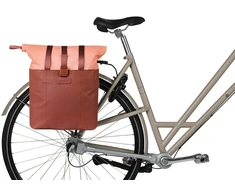 Basil BASIL VIVE BICYCLE SHOPPER viengubas krepšys, MIK kabliai, 15–20 l, vandeniui atsparus, bordo/rožinis