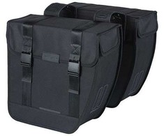 Basil Dviejų skyrių miesto kuprinė BASIL TOUR DOUBLE PANNIER BAG XL 35L, Universal Bridge System, atsparus vandeniui juoda