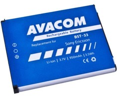 „Avacom“ baterija. „AVACOM“ baterija, skirta „Sony Ericsson K550i“, „K800“, „W900i“ mobiliųjų telefonų ličio jonų 3,7 V 950 mAh (standartinė BST-33) - GSSE-W900-S950A