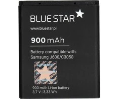 BlueStar Blue Star Mėlynas STAR PREMIUM baterija, skirta SAMSUNG J600 / C3050 / M600 / J750 / S8300 / S7350 900 mAh
