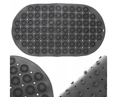 Bathroom Solutions Orion Neslystantis vonios kilimėlis 68x37 cm pilkas