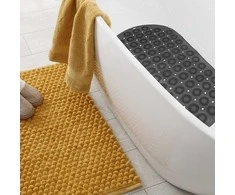 Bathroom Solutions Orion Neslystantis vonios kilimėlis 68x37 cm pilkas