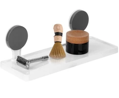 Bathroom Solutions Dušo lentyna 32x11,5x12 cm - Balta - Su siurbimo taurėmis