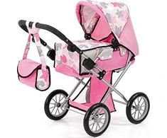 Bayer Design Bayer - Dolls Pram - City Star - Pilkas &amp; Rožinė (13666AA)