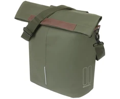 Baziliko krepšys BASIL CITY SHOPPER 14-16L, MIK kabliukų sistema, samanų žalia