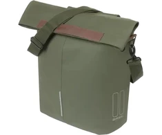 Baziliko krepšys BASIL CITY SHOPPER 14-16L, MIK kabliukų sistema, samanų žalia
