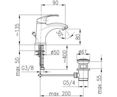 Bazinė baterija KFA Chromui atsparus silicis (4212- 815- 0)
