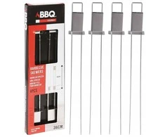 BBQ Vaggan Plieninių Iešmų Rinkinys 36 cm Dvigubi 4 vnt.