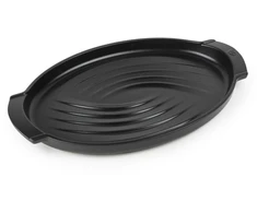 BBQ Žuvies kepimo lėkštė, 38 cm, ovali, prie stalo tvirtinama grotelių (PG-63078)