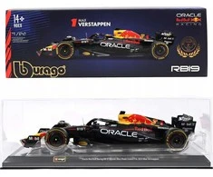 BBURAGO 1:24 automodelis su ekspozicine dėžute Raudona Bull RB19, 18-28030 (Ekspozicinė prekė) (Ekspozicinė prekė)