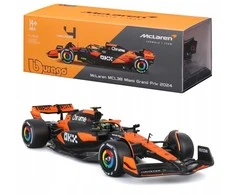 Modelis - Bburago 1:24 McLaren MCL38 Lando Norris Miami GP 2024 (Ekspozicinė prekė)