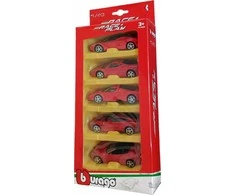 *BBURAGO metalas, 1:43, Ferrari Race+ Play 5-Pk