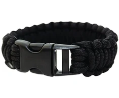 BCB Išgyvenimo apyrankė Paracord Bracelet BCB Juoda univ. dydis