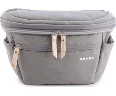 Beaba vežimėlio krepšys-mamos rankinė 2in1, POP UP TROLLER BAG BIARRITZ HEATHER, pilka