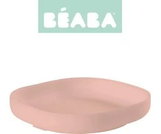 BEABA SILIKONINĖ DUGNU PRILIMPANTI LĖKŠTĖ, COTTON CANDY