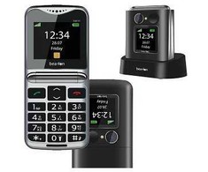 Mobilusis telefonas Bea-fon Beafon Fold 10 Sidabrinis Line, Grotastenklapphandy, juodas-sidabrinis