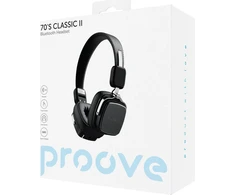 Ausinės PROOVE Ausinės Belaidės Retro Nauszne Bluetooth 5.4 70'Classic II Proove / Juoda