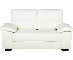 Beliani 2 vietų sofa VOGAR dirbtinė oda, kreminė