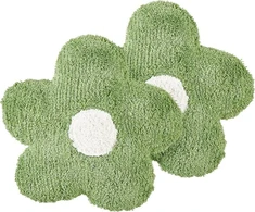 Beliani Rinkinys 2 dekoratyvinės pagalvės SORREL Medvilnė 30 x 30 cm Žalias Flower