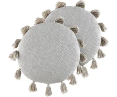 Beliani Rinkinys 2 dekoratyvinės pagalvės MADIA Medvilnė 45 x 45 cm Pilka Solid