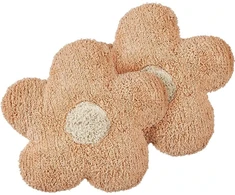 Beliani Rinkinys 2 dekoratyvinės pagalvės SORREL Medvilnė 30 x 30 cm Beržo žiedas