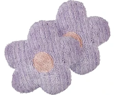 Beliani Rinkinys 2 dekoratyvinės pagalvės SORREL Medvilnė 30 x 30 cm Violetinis Flower
