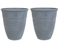 Beliani 2 gėlių vazonų rinkinys ⌀ 43cm pilka KATALIMA Lumarko!
