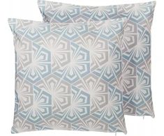 Beliani Rinkinys 2 dekoratyvinės pagalvės PRIMROSE 45 x 45 cm Mėlynas Ikat