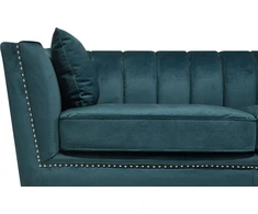 Beliani 3 vietų sofa GAULA, veliūrinė, žydra