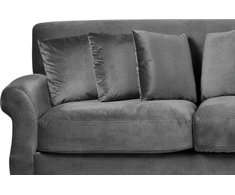 Beliani Dvivietė sofa EIKE aksominė pilka