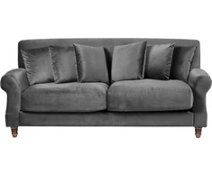 Beliani Dvivietė sofa EIKE aksominė pilka